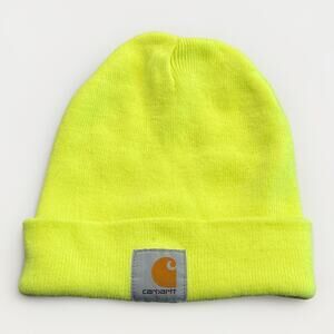 Carhartt Unisex Knit Cuffed Beanie Hat Workwear Brite Yellow High Visibility Cap